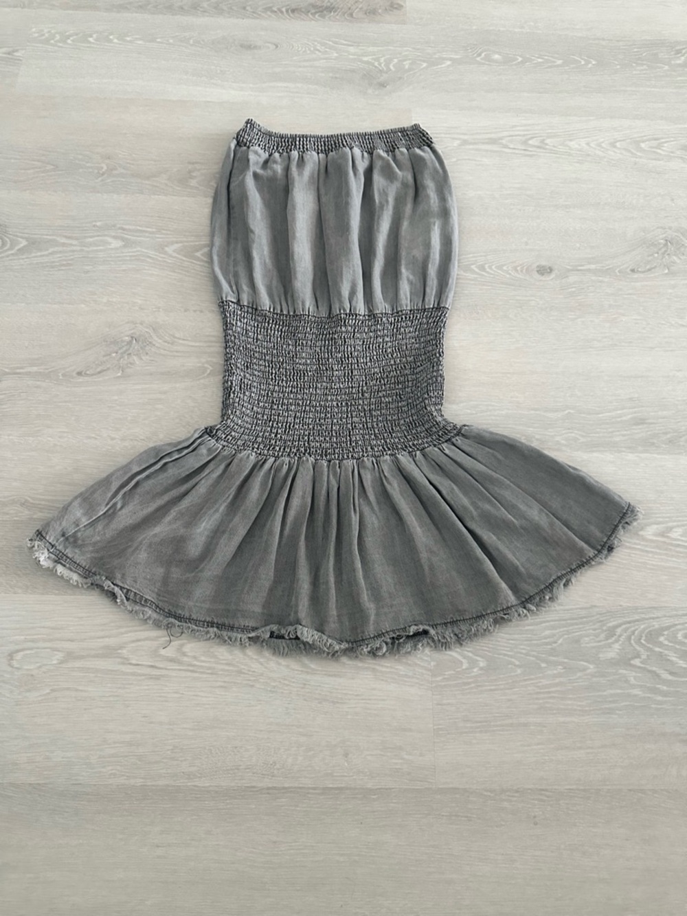 Grey Denim Mini Dress
